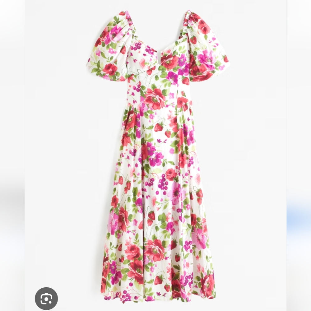 Abercrombie & Fitch Floral Maxi Dress - Pink and Green